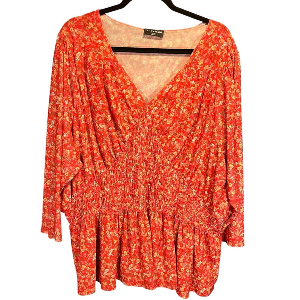 Lane Bryant top 30/32 cottagecore casual feminine floral classic office